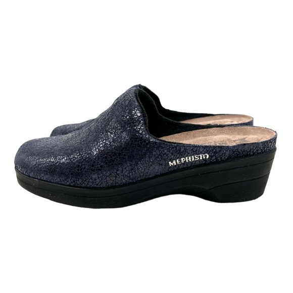 Mephisto Satty Blue Crush Leather Slip On Comfort Clogs Women’s 40 - Picture 6 of 14